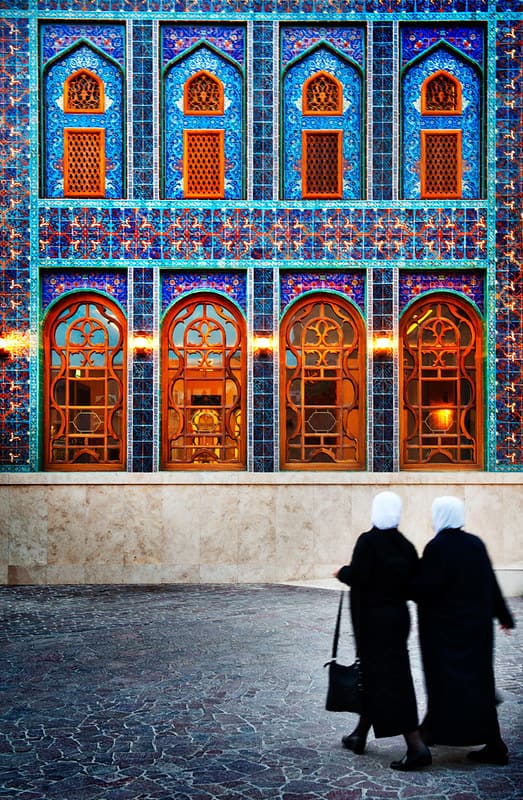 beautiful blue tile katara mosque