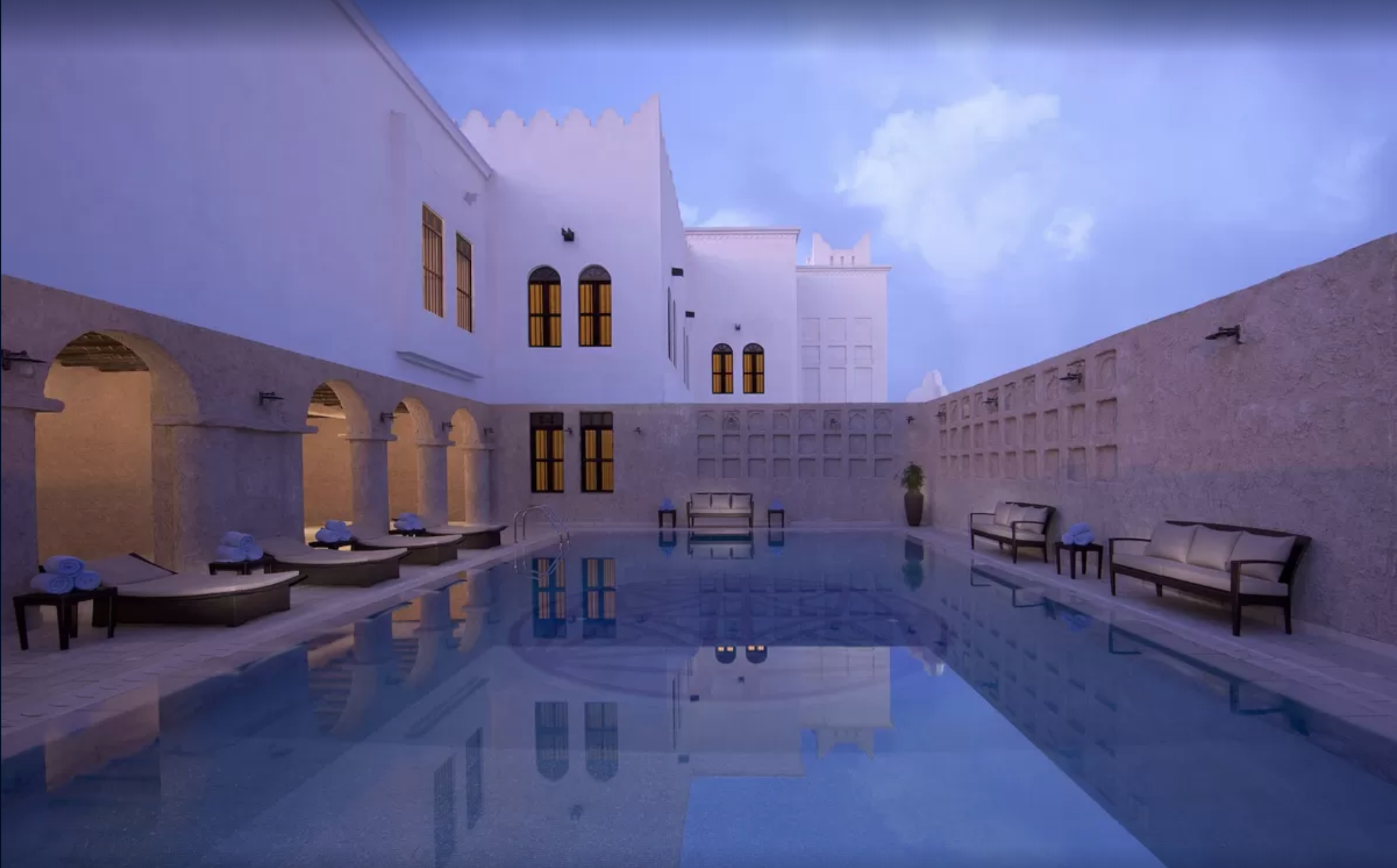 outdoor pool of Souq Waqif Boutique Hotel