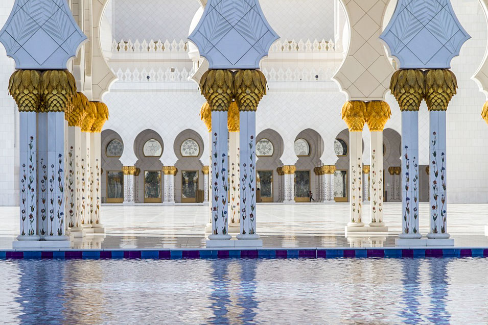 The Sheikh Zayed Grand Mosque Mosque Abu Dhabi Blue