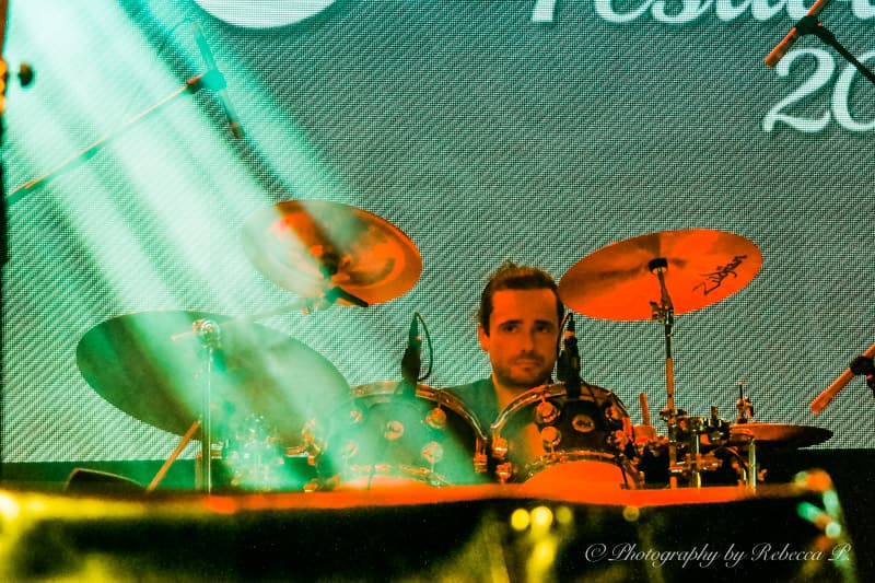 Christophe on drums, Manou Gallo Groove Orchestra