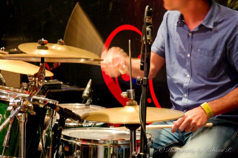 Spain on drums at the Borneo Jazz Festival jam session