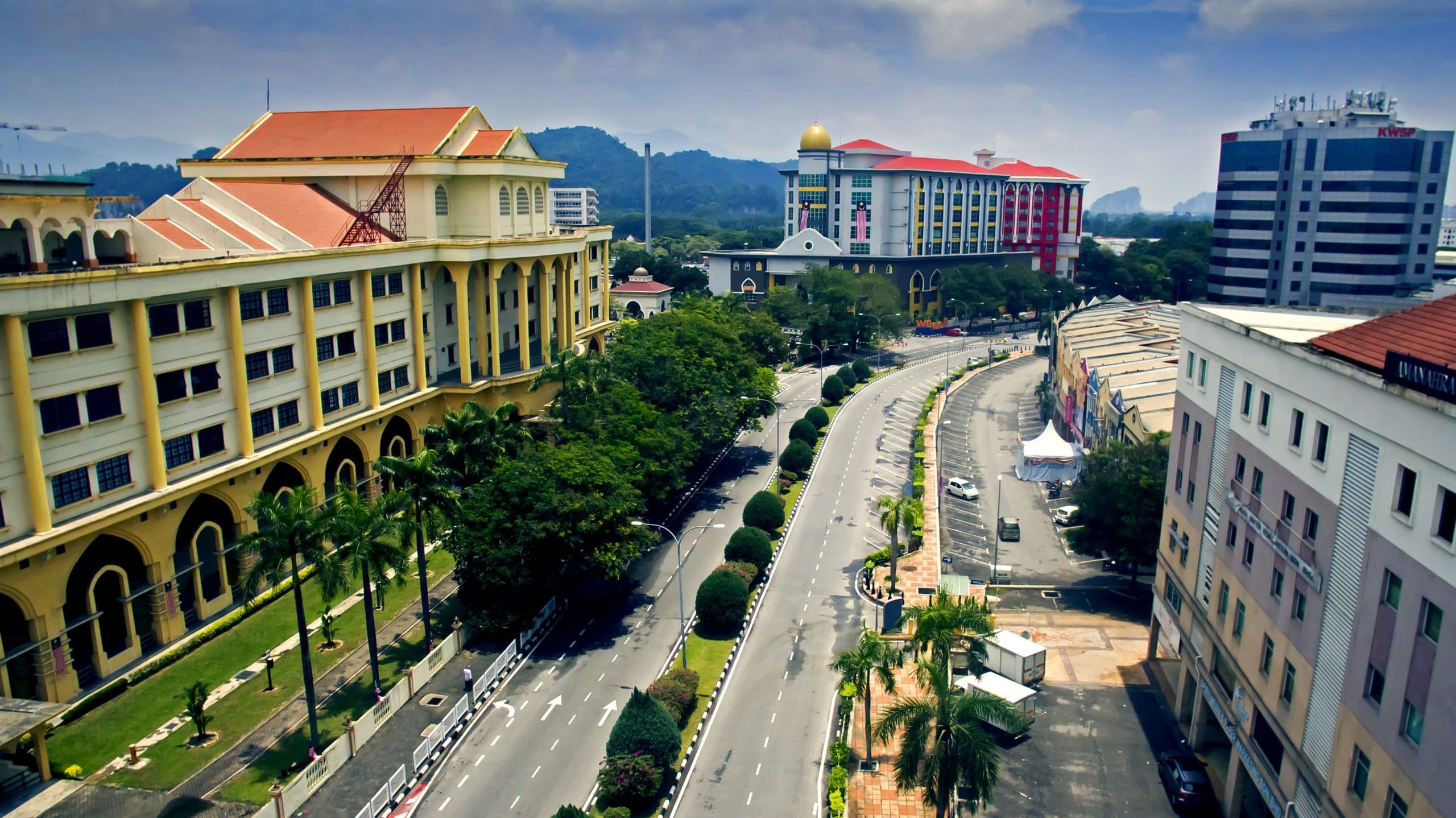 overview of streets surrounded by buildings