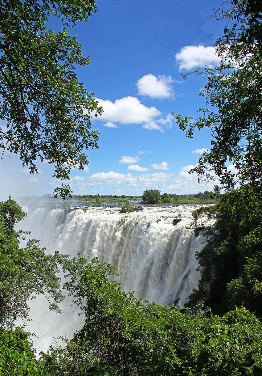 Zambezi River over Victoria Falls