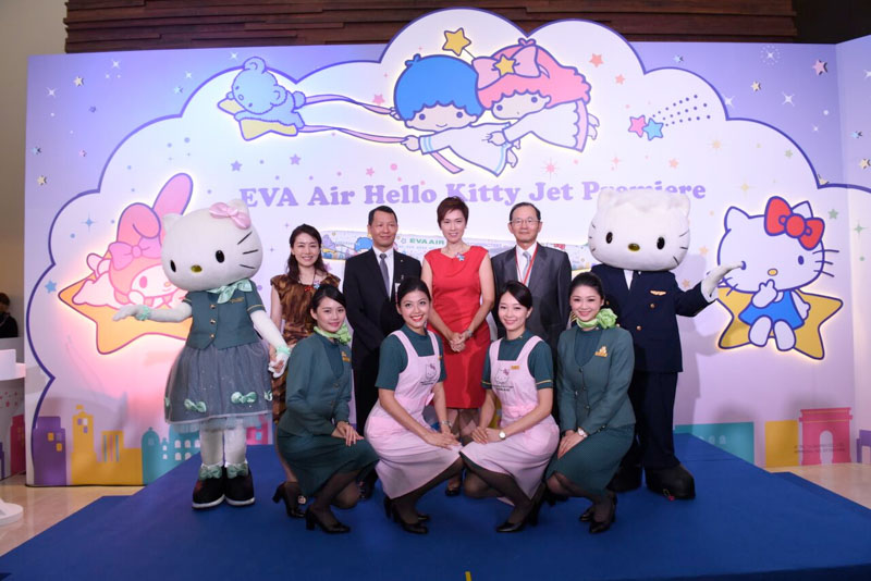 Hello Kitty flies from Singapore to Taiwan