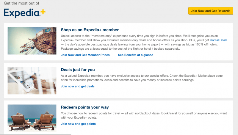 expedia+ loyalty program