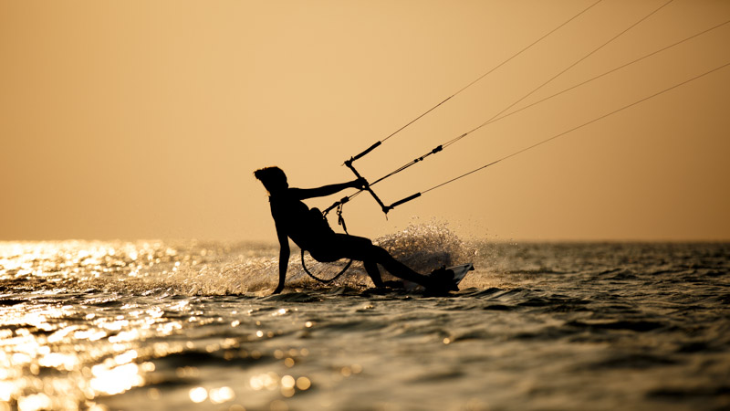 kitesurfing