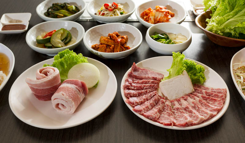 Pork belly and other korean food - Seoul food