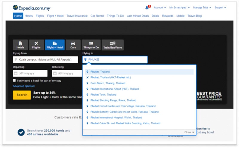 Booking flights from Malaysia